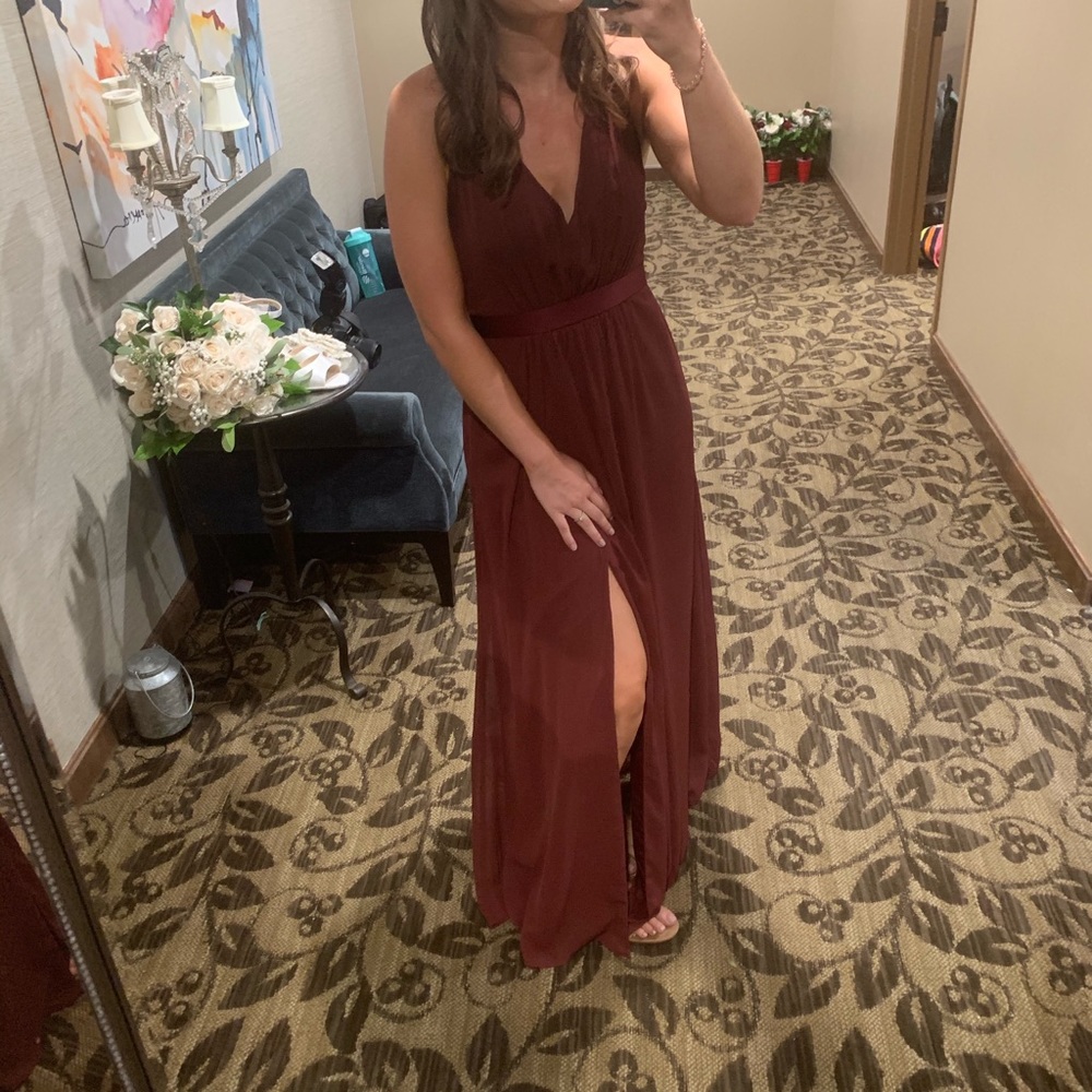 Wine- David’s Bridal Bridesmaids Dress